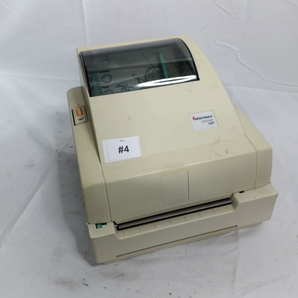 Intermec EasyCoder 7421 Thermal Label Barcode Printer Untested No Power Cord #4